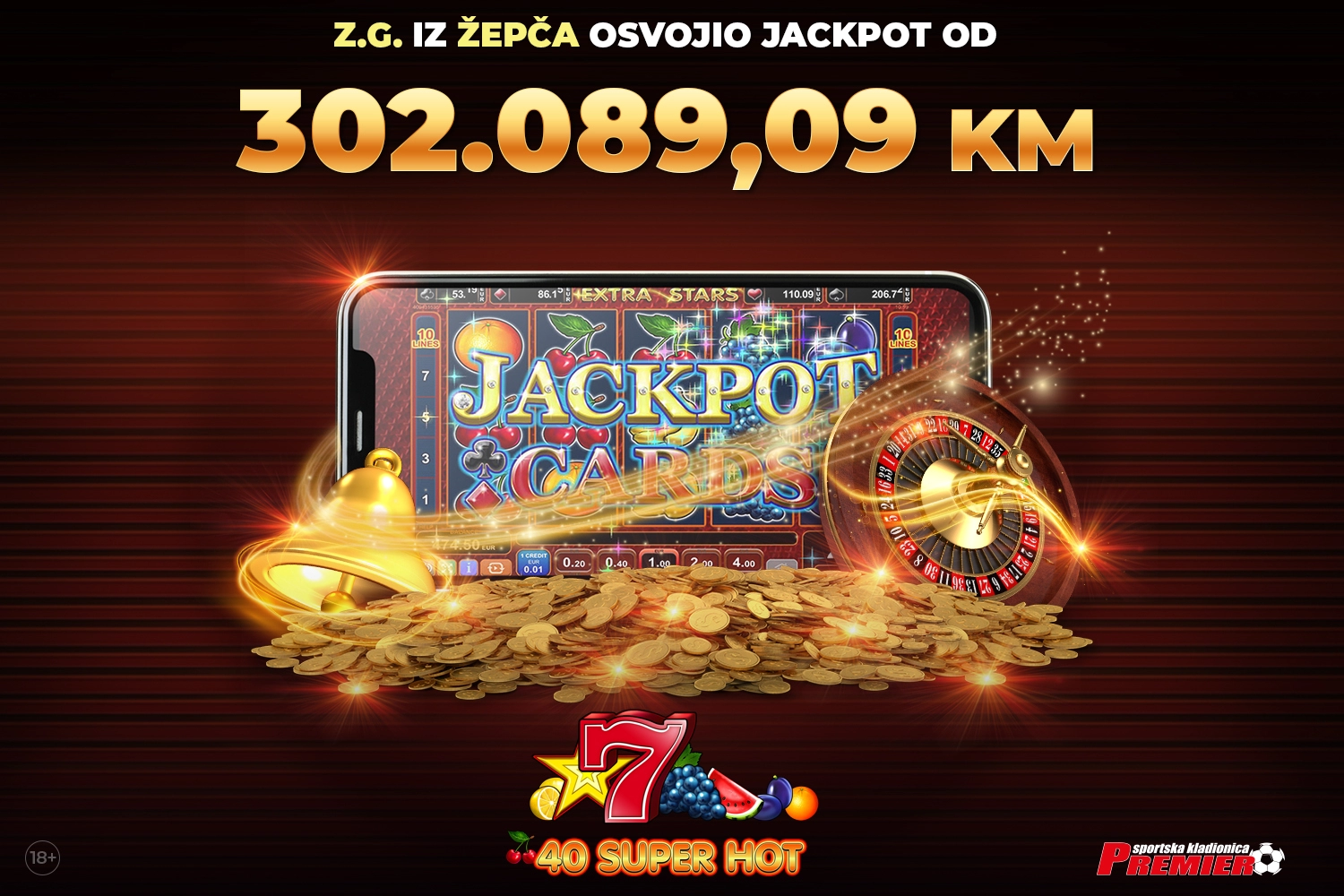 Izvučen četvrti Jackpot iznad 300.000 KM u Premier kladionici!